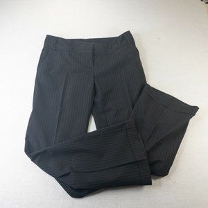 CR Signature Womens Pants Black 9 Straight Leg Work Dress Stripes  #0665